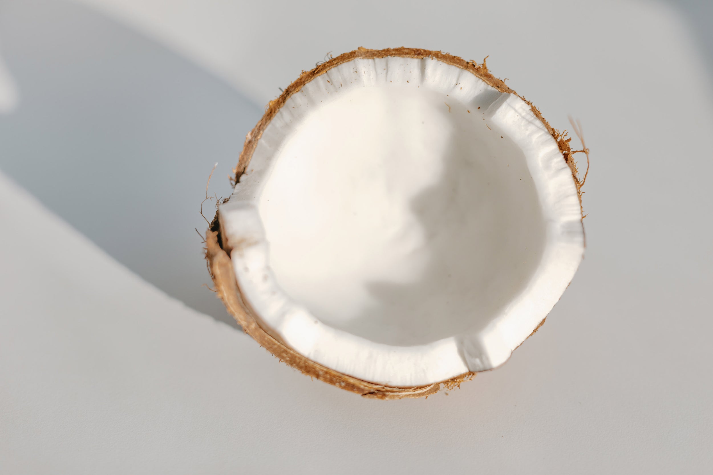 Coconut split in half